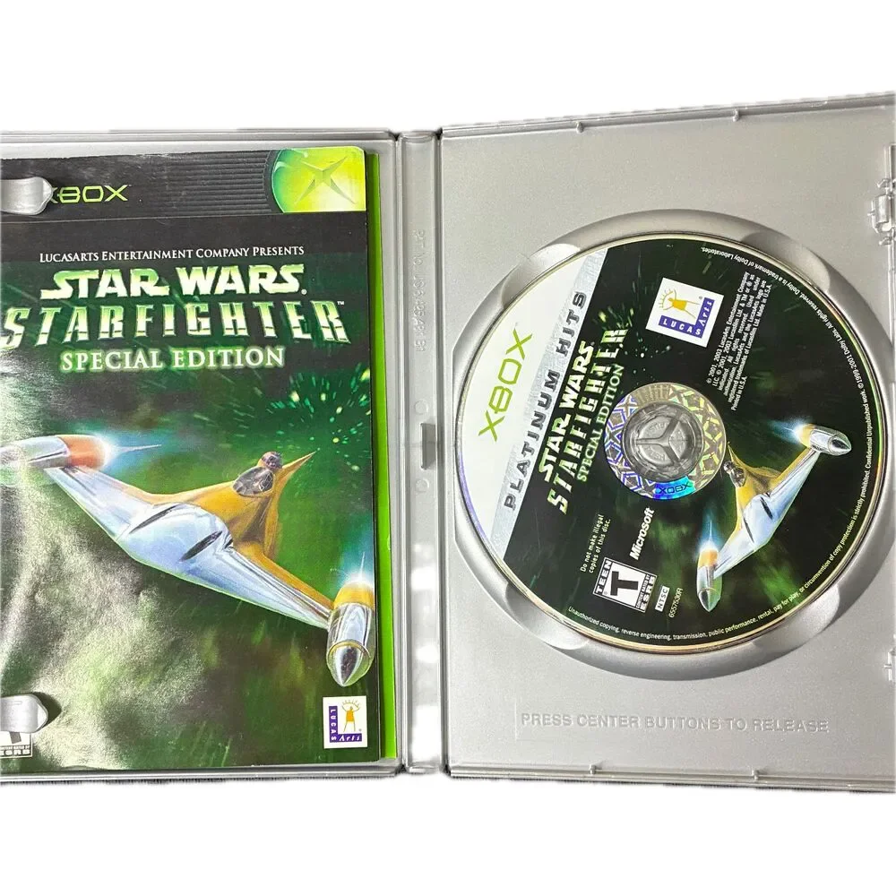Star Wars Starfighter Special Edition Platinum Hits - Microsoft Xbox CIB Tested